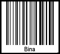 Der Voname Bina als Barcode und QR-Code