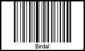 Barcode des Vornamen Birdal