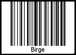 Der Voname Birge als Barcode und QR-Code