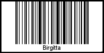 Barcode des Vornamen Birgitta