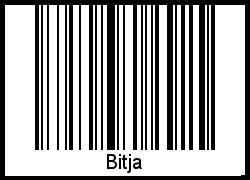 Der Voname Bitja als Barcode und QR-Code