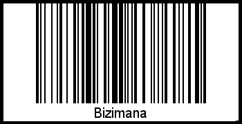 Barcode des Vornamen Bizimana