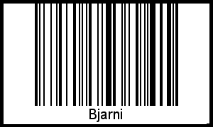 Bjarni als Barcode und QR-Code