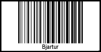 Der Voname Bjartur als Barcode und QR-Code