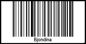 Der Voname Bjondina als Barcode und QR-Code