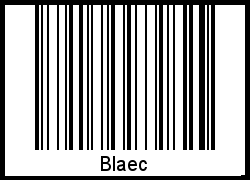 Der Voname Blaec als Barcode und QR-Code