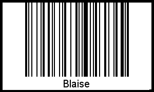 Der Voname Blaise als Barcode und QR-Code
