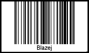 Blazej als Barcode und QR-Code