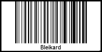 Barcode des Vornamen Bleikard