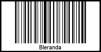 Der Voname Bleranda als Barcode und QR-Code