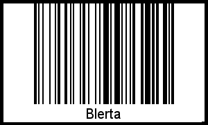 Der Voname Blerta als Barcode und QR-Code