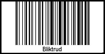 Barcode des Vornamen Bliktrud