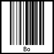 Der Voname Bo als Barcode und QR-Code