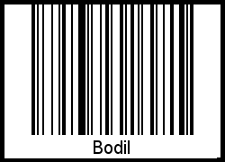 Barcode des Vornamen Bodil