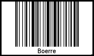 Barcode des Vornamen Boerre