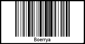 Der Voname Boerrya als Barcode und QR-Code