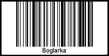 Interpretation von Boglarka als Barcode