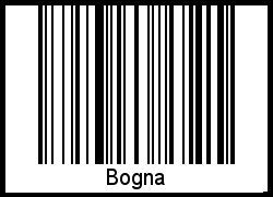Bogna als Barcode und QR-Code