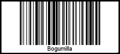 Barcode des Vornamen Bogumilla