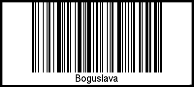 Der Voname Boguslava als Barcode und QR-Code