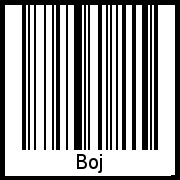 Barcode des Vornamen Boj