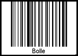 Der Voname Bolle als Barcode und QR-Code
