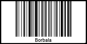 Der Voname Borbala als Barcode und QR-Code