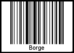 Interpretation von Borge als Barcode