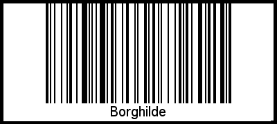 Interpretation von Borghilde als Barcode