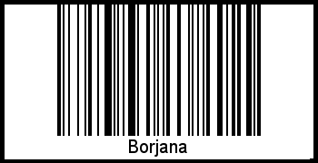 Barcode des Vornamen Borjana