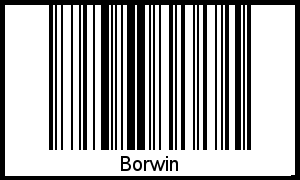 Der Voname Borwin als Barcode und QR-Code
