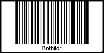 Barcode des Vornamen Bothildr
