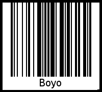 Barcode des Vornamen Boyo