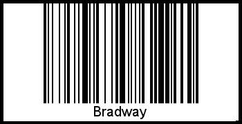 Barcode des Vornamen Bradway