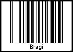 Der Voname Bragi als Barcode und QR-Code