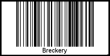 Der Voname Breckery als Barcode und QR-Code