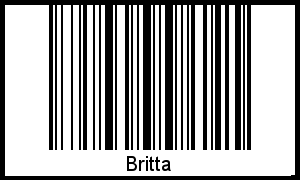 Barcode des Vornamen Britta