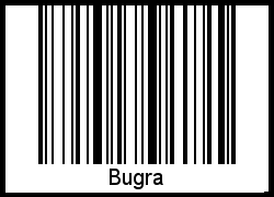 Der Voname Bugra als Barcode und QR-Code