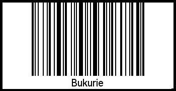 Barcode des Vornamen Bukurie