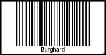 Der Voname Burghard als Barcode und QR-Code