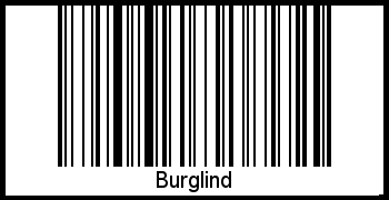 Der Voname Burglind als Barcode und QR-Code