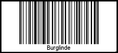 Der Voname Burglinde als Barcode und QR-Code