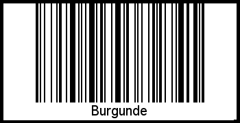 Barcode des Vornamen Burgunde