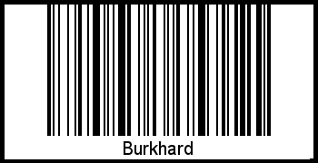 Der Voname Burkhard als Barcode und QR-Code