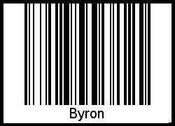 Der Voname Byron als Barcode und QR-Code