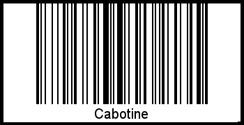 Barcode des Vornamen Cabotine