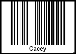 Cacey als Barcode und QR-Code