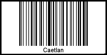 Der Voname Caetlan als Barcode und QR-Code
