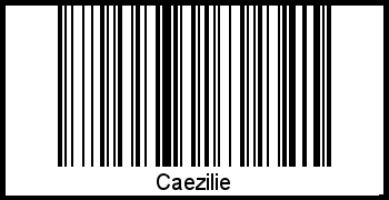 Der Voname Caezilie als Barcode und QR-Code