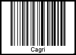 Barcode des Vornamen Cagri